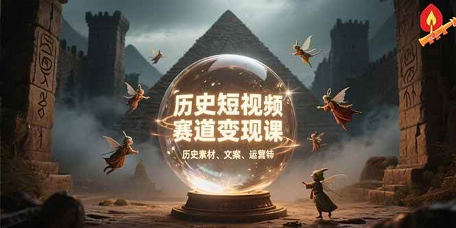 图片[1]-历史短视频赛道变现课，百集素材库应用，文案剪辑技巧，账号运营全案