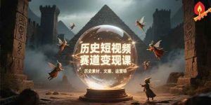 历史短视频赛道变现课，百集素材库应用，文案剪辑技巧，账号运营全案-尖峰创业资源网