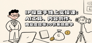 IP操盘手线上实操课：AI工具、内容创作、商业变现等20节系统教学-尖峰创业资源网
