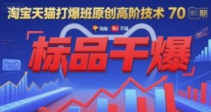 淘宝天猫打爆班原创高阶技术第70期：标品干爆-尖峰创业资源网