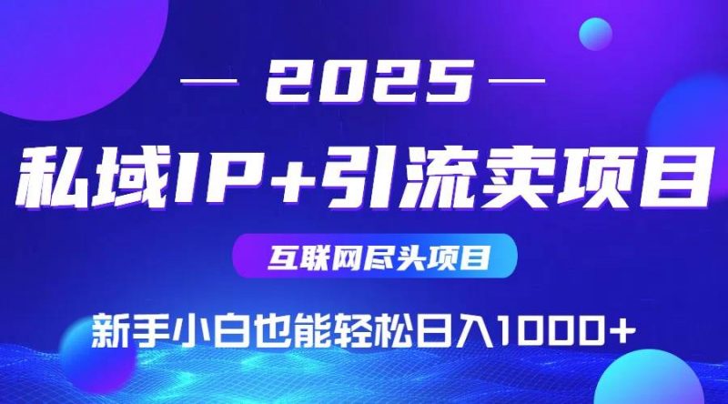 图片[1]-私域IP+卖项目，普通人小白也能轻松实现日入1000+