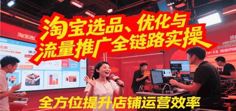 图片[1]-淘宝选品、优化与流量推广全链路实操，全面提升店铺运营效率