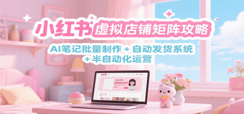 图片[1]-小红书虚拟店铺矩阵攻略：AI笔记批量制作 + 自动发货系统 + 半自动化运营