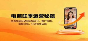 电商旺季运营秘籍：从直播间互动到店铺评分，推广策略，数据优化，打造优质店铺 -1-尖峰创业资源网
