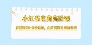 小红书电商高阶课，多店矩阵+卡位选品，大红海类目突围指南（更新5月）-尖峰创业资源网