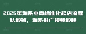2025年淘系电商标准化起店流程私教班，淘系推广视频教程-尖峰创业资源网
