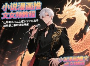 小说漫画推文女频教程,让所有小白从0成为行业内高手,简单暴力兼职轻松挣米-尖峰创业资源网