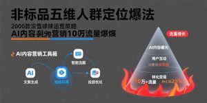 非标品五维人群定位法，2000款滚雪球运营策略，AI内容营销10万流量引爆-尖峰创业资源网