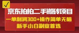京东拍拍二手搬砖项目,一单纯利润3张,操作简单,小白兼职副业首选-尖峰创业资源网