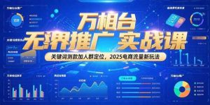 万相台无界推广实战课,关键词测款加人群定位,2025电商流量新玩法-尖峰创业资源网