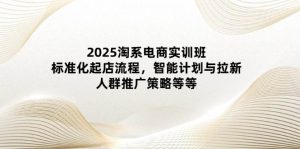 2025淘系电商实训班：标准化起店流程，智能计划与拉新，人群推广策略等等-尖峰创业资源网