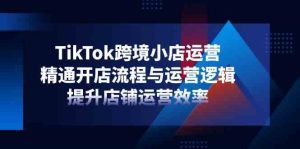 TikTok跨境小店运营,精通开店流程与运营逻辑,提升店铺运营效率-尖峰创业资源网